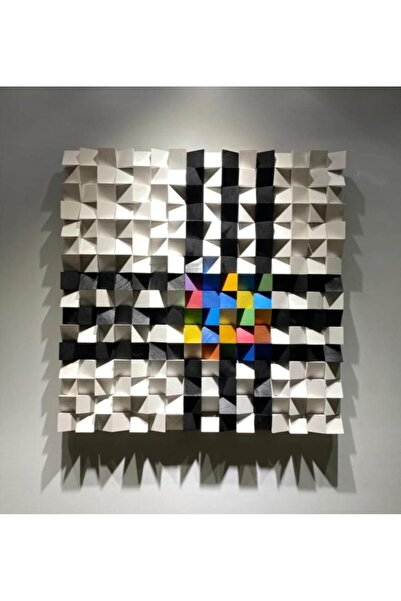 Zene 3 Boyutlu Ahşap Tablo 64*64 Cm Akustik Panel Wood Wall Art Sound Diffuse...
