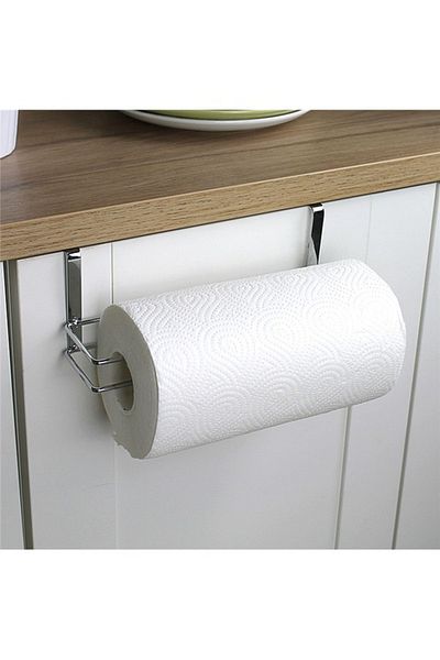 Feronyahome & Garden Χάρτινη κρεμάστρα για πετσέτες ντουλαπιού, θήκη για χαρτοπετσέτες με κρεμάστρα χρωμίου, πετσέτα μπάνιου και κουζίνας από χρώμιο