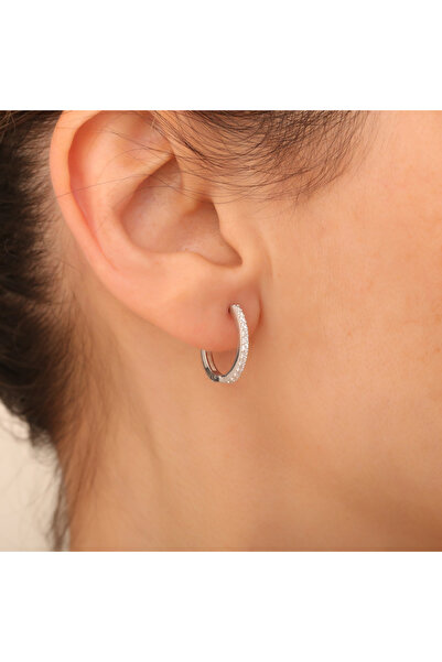 passion silver Zircon Cubic Zirconia Silver Earrings - Tamtur