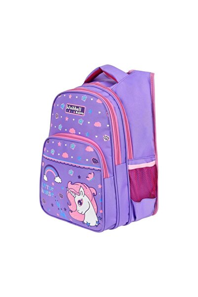 Waddell Lisanslı Lila Little Horse Desenli Kız Ilkokul Sırt Çantası Ve Beslenme Çantası