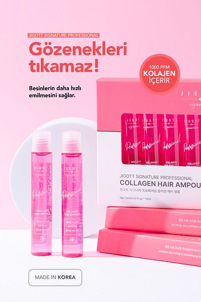 Jigott Jigott Professional Collagen Hair Ampoule - Hair Care Serum Containing Concentrated Collagen 13 ml