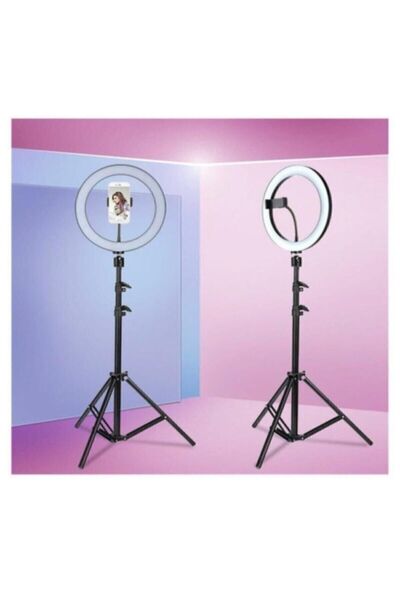 Genel Markalar Ringlight Led Işık Selfie Makyaj Kuaför Tiktok Youtuber 2m Tri...