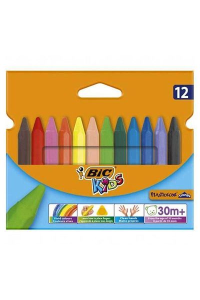 bic kids 12 Pieces Bic Triangle Crayon Set