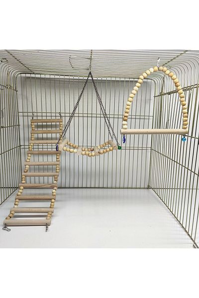 aliceshop Sultan Aliceshop 3-Piece Toy Set - for Parrot and Birds, Sizes