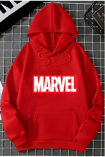 Genel Markalar MARVEL BASKILI UNİSEX SWEATSHİRT HOODİE