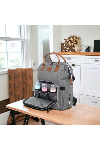 Sahra 4-Piece Luxury Baby Care Carrying Set - Shoulder and Backpack, Carrycot, Kangaroo