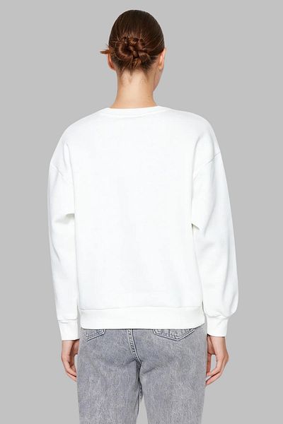 MAD COLLECTİON Φούτερ Unisex με κανονική εφαρμογή με μακρυμάνικο ψυχή και φίλη με στάμπα με λαιμόκοψη χωρίς κουκούλα