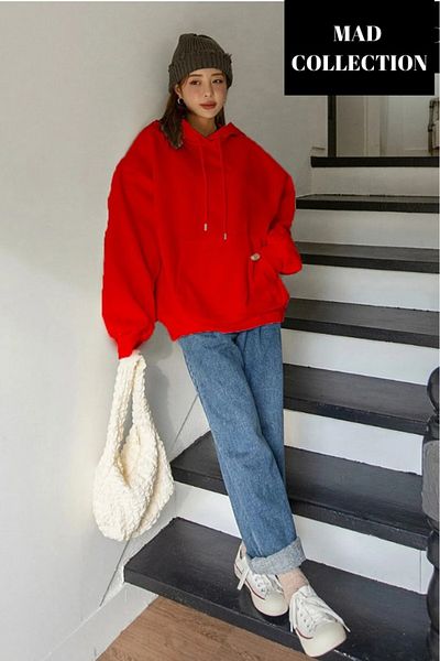 MAD COLLECTİON Hanorac oversize unisex de culoare uni