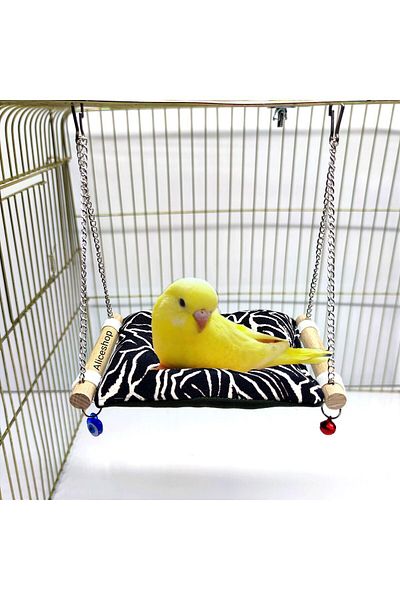 aliceshop Swing Shaped Bird Bed for Sleeping and Rest - Cushion