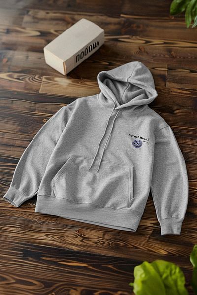 Edit by Trendyol Unisex šedá oversize mikina s kapucňou – dlhý rukáv, teplá potlač, Tedaw25Sw00053