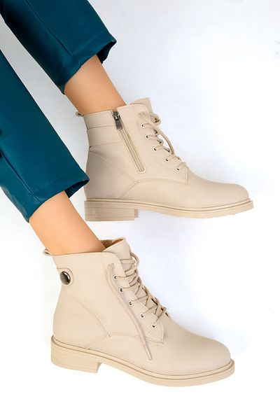 SOHO Béžové Bootie dámské boty - Model 19552