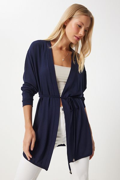 Happiness İstanbul Navy Blue Women's Knitwear Seasonal Cardigan - En00620