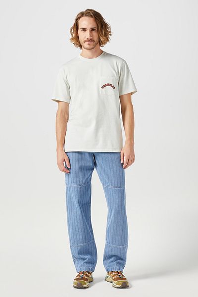WRANGLER Vintage grafikai mintás póló - fehér