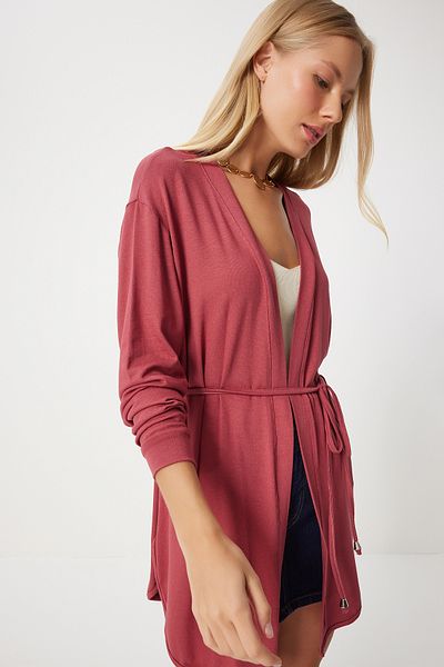 Happiness İstanbul Pink Women's Knitwear Seasonal Cardigan - En00620