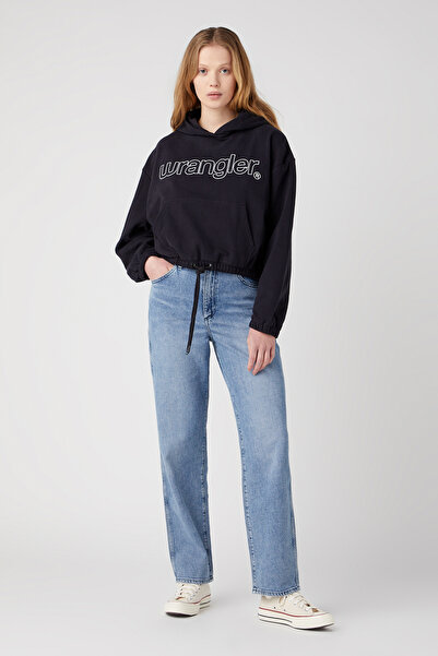 WRANGLER Černá mikina s kapucí