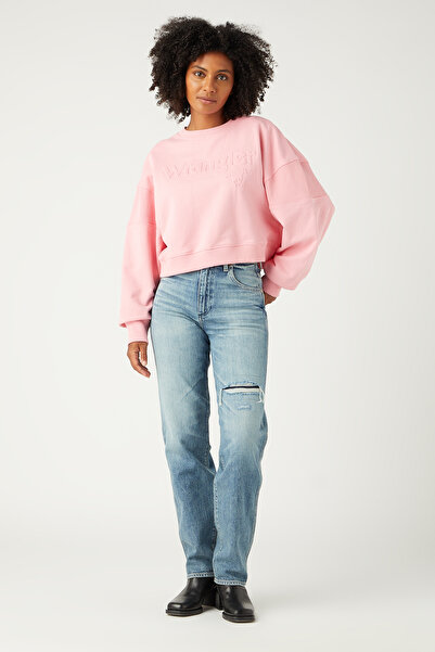 WRANGLER MOM STRAIGHT SZÍNES WASH - Lapos szabású egyszemélyes cipő