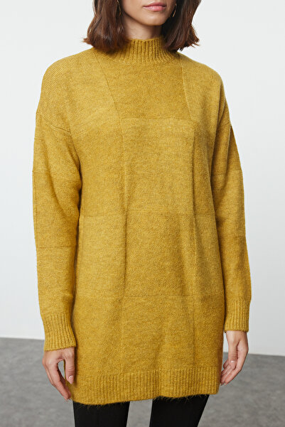 Trendyol Modest Oil Green Soft Knitwear Sweater - TCTAW25AK00050