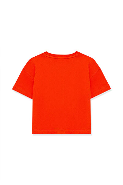 Mavi M Cat Printed Red Crop T-Shirt Crop / Short Cut7610169-70480