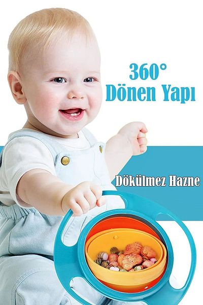 safestore Universal 360 Degree Non-Spill Food Plate - Food Container, Baby Toy