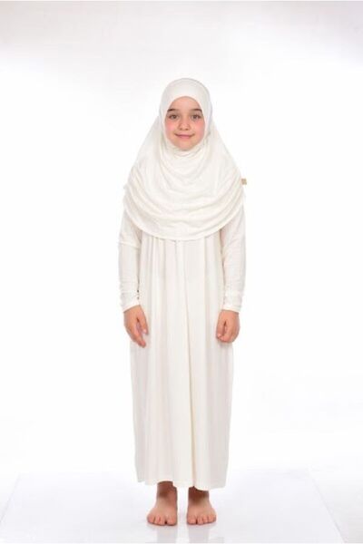 zahranur ÇOCUK NAMAZ KIYAFETİ - BEYAZ