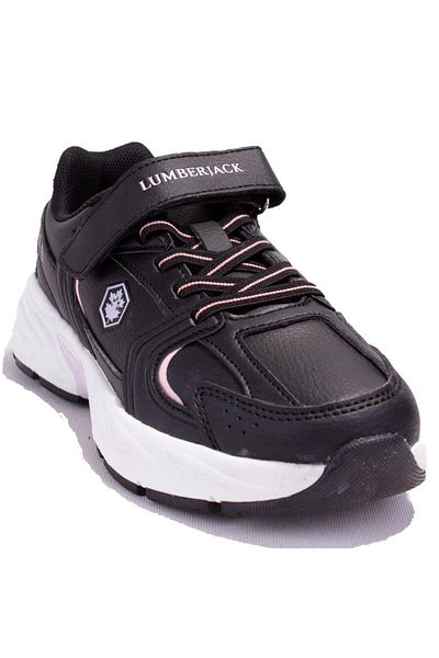 lumberjack Orthopedic Girl's Sports Shoes - Pol Pu, Black, Pink Casual