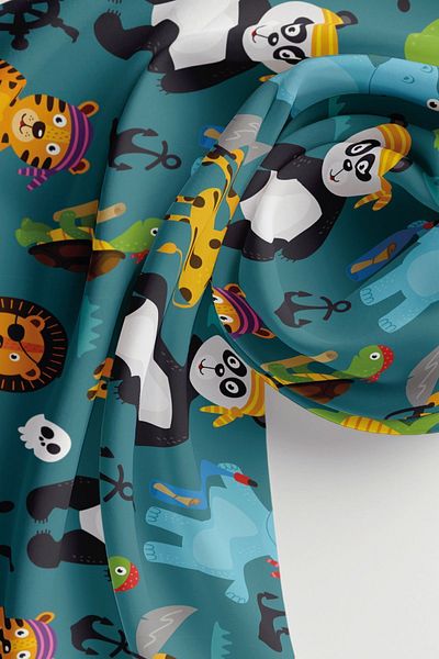 Vatkalimon Pantaloni scurți de baie cu model animal albastru pentru băiat