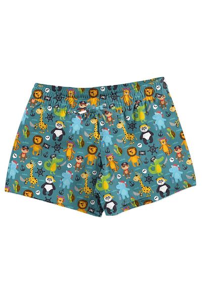 Vatkalimon Pantaloni scurți de baie cu model animal albastru pentru băiat