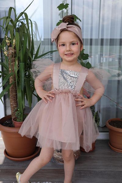 Süslüm Kids Milk Coffee Girl Παιδικό Σατέν Βραδινό Φόρεμα Κορίτσια Παιδικό πάρτι γενεθλίων Celebrate Outfit