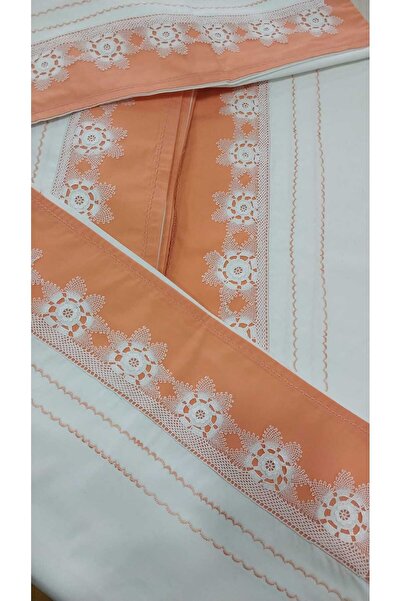 Papatyam 2 Adet Örtü Eteği 2 Adet Yastık/İğne Oyası El İşlemesi Çeyizlik Yast...