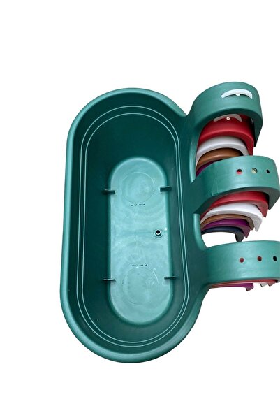 SERİNOVA Tombik Saksı Askılı Balkon Saksısı 6,5 Litre ( 3 Adetkarma Renk Gönderilecektir)