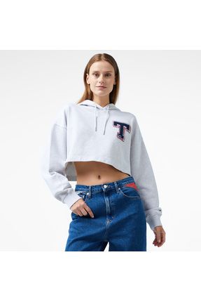 Tommy Hilfiger Tommy Jeans Letterman Kad n Gri Sweatshirt Fiyat Yorumlar Trendyol