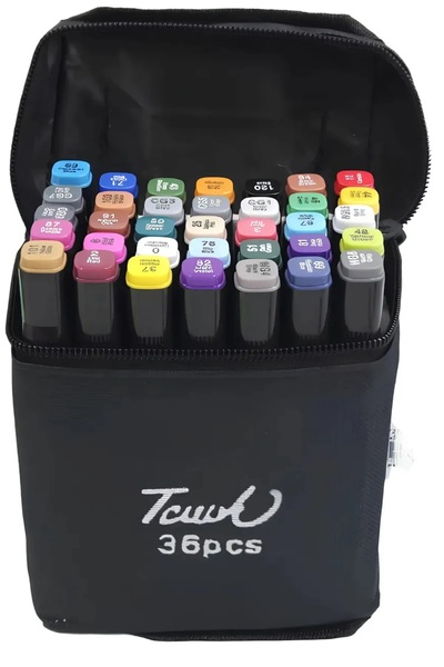 Touch Marker  Çift Taraflı Profesyonel Kalem Seti, Taşımalı Çantalı Premium Marker Keçeli Kalem