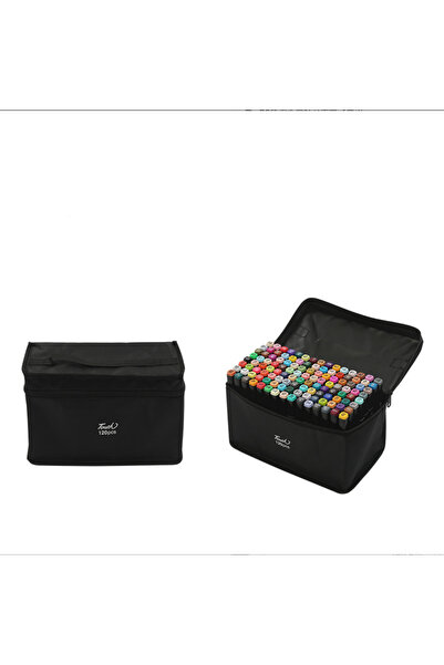 Touch Marker Çift Taraflı Profesyonel Kalem Seti, Taşımalı Çantalı Premium Ma...