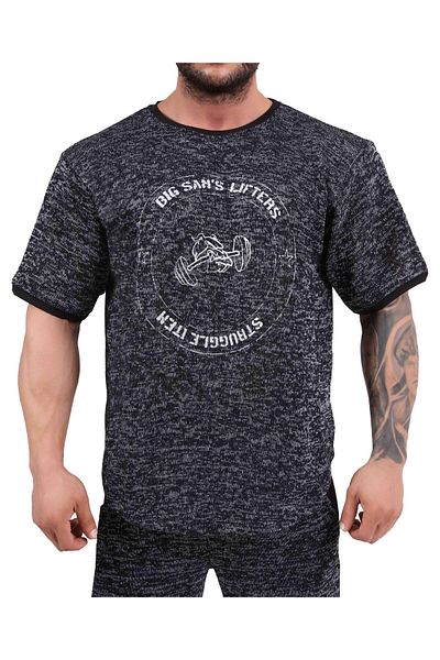 Big Sam Oversize Training Gym T-shirt Silver Rag Top