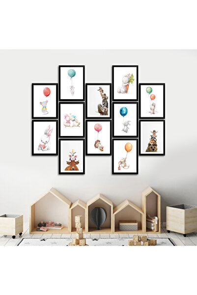 Asey Home 12 Parça Çerçeve Görünümlü Mdf Tablo Seti Asey-12-2393