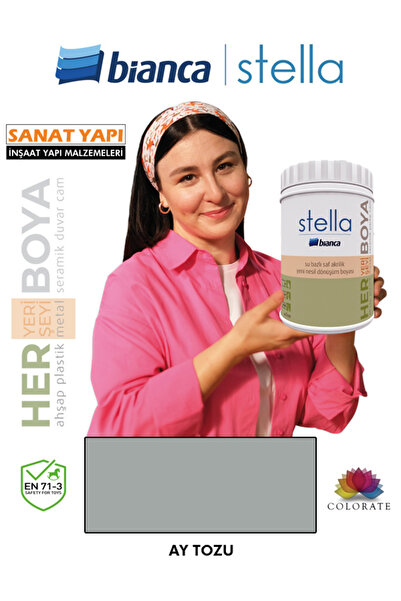 Bianca Stella Su Bazlı Boya Fayans-Mermer-Tezgah-Kapı-Dolap-İç Cephe-Dönüşüm-Mutfak-Banyo-Plastik-Ahşap