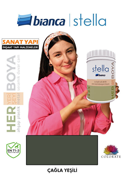 Bianca Stella Su Bazlı Boya Fayans-Mermer-Tezgah-Kapı-Dolap-İç Cephe-Dönüşüm-Mutfak-Banyo-Plastik-Ahşap