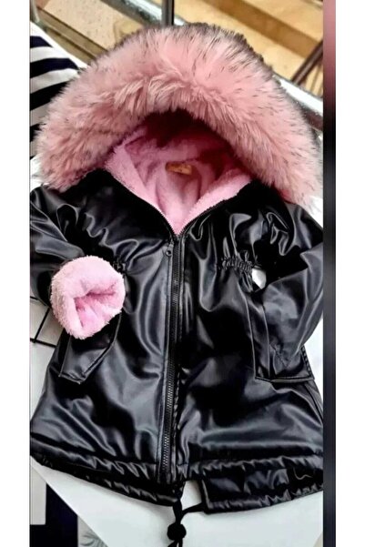 Tarz Kız Çocuk Deri Mont Kaban