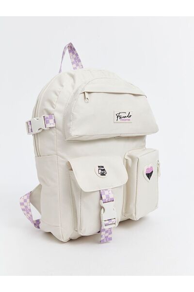LC Waikiki Lcw Accessories - Ecru Girl's Backpack Multi-compartment