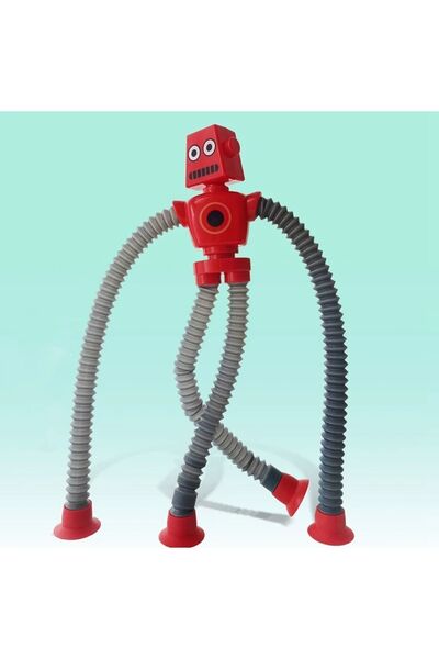 charmerprincesses 4 ADET Vantuzlu Zürafa Eğitici Uzayan Boru Zürafa Teleskopik Yapışkanlı 4 Adet Yeni Model Robot