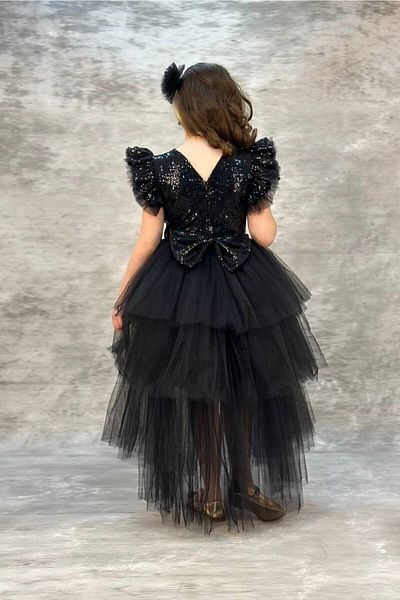 ABİYEKİDS Παιδικό βραδινό φόρεμα με παγιέτες Katkat Tailed Style Aby745