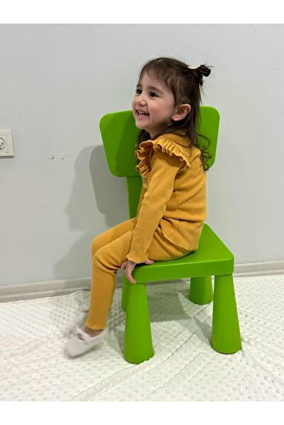 ARYA BABY طقم قميص قصير من القماش مع تفاصيل كشكش على الكتف، ملابس خارجية