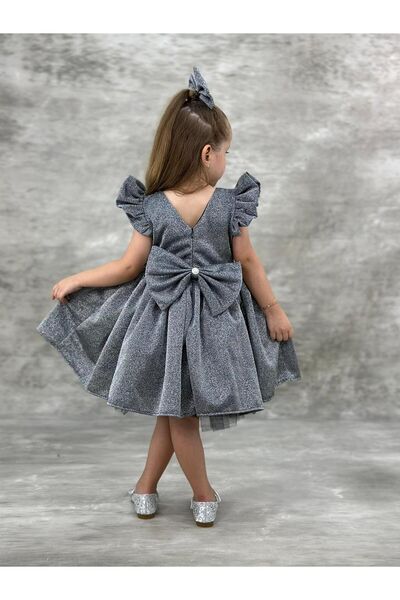 defada Βραδινό φόρεμα με αστραφτερή αγκράφα για κορίτσι