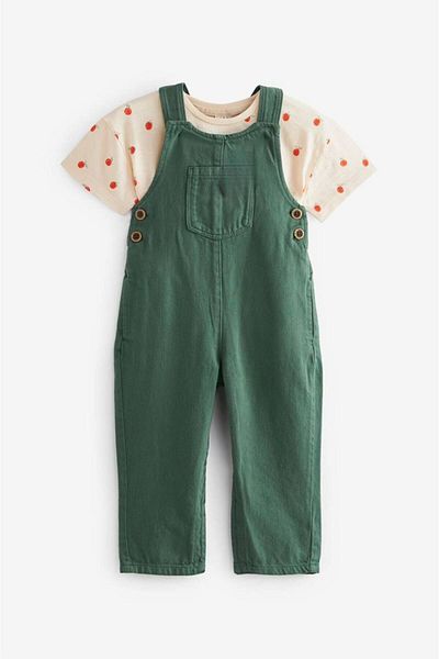 anonim La'Ciel Paris Green Salopet Set - Apple and T-Shirt