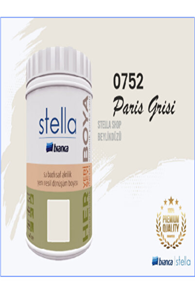 Bianca Stella Su Bazlı Saf Akrilik Boya 1lt Ral Renkler Paris Grisi