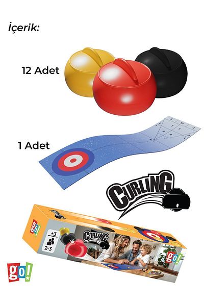 Go Toys Mini Curling Screen-Free Time Passing Activity Family Interaction Box Game