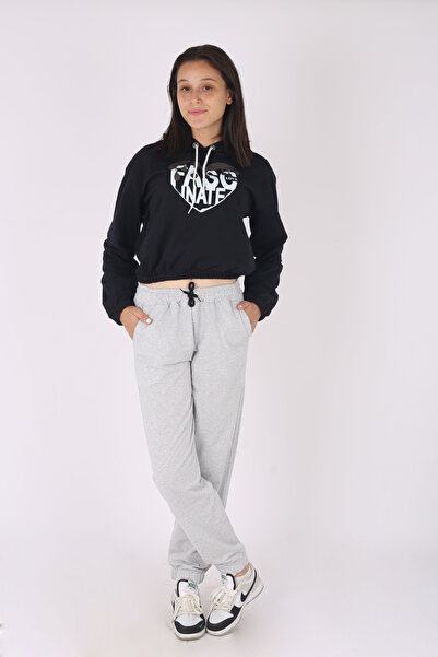 cm buseyiz Set de trening pentru fete cu imprimeu Fascinate - cu glugă, fund ...