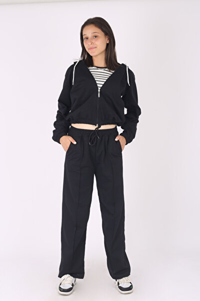 cm buseyiz Σετ αθλητικές φόρμες για κορίτσια - 2 τμχ με κουκούλα, φερμουάρ Cr...