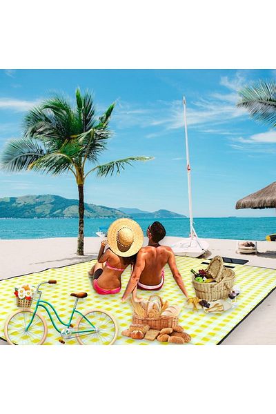 iyonk home Beach Mat, Beach Towel, Toys, Camping Mat, Picnic Mat, Sand Nonstick, Children's Play 150-200 cm
