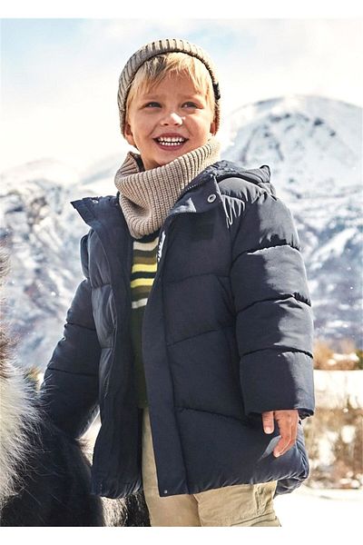 MAYORAL Navy Blue Long Puffer Jacket - Boy 4469